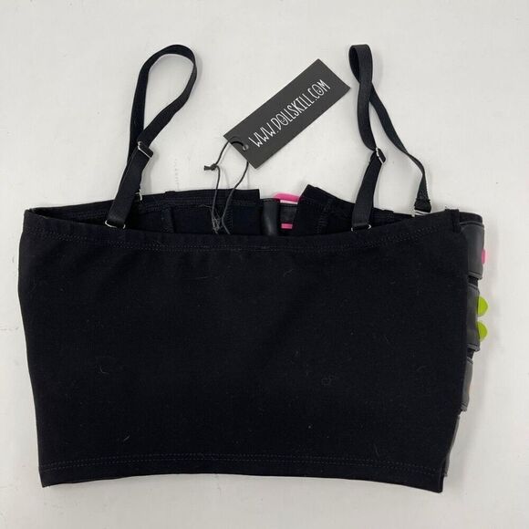 Dolls Kill Multicolor Current Mood Damage Control Buckle Tank Top Size 2XS NWT - Picture 3 of 8